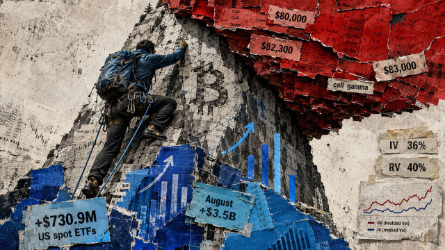 Bitcoin's rally over $81,000 is finding real buyers, but options traders still aren't pricing a clean breakout