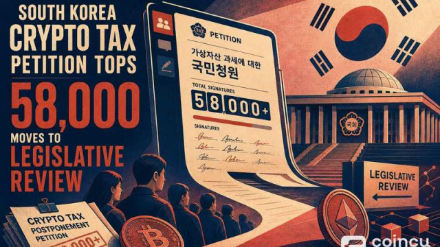 Die südkoreanische Kryptowährungssteuer-Petition erreicht die 58.000-Marke und geht zur gesetzgeberischen Überprüfung über