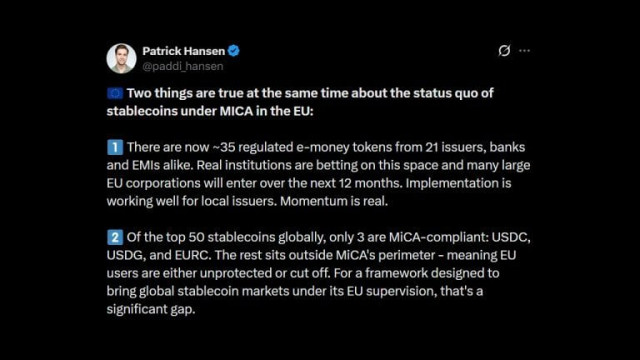 Circle Warns MiCA Rules Cut off EU Users From Top Stablecoins