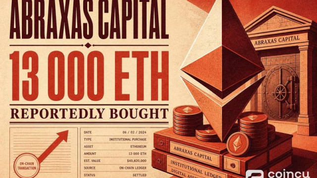 Abraxas Capital Reportedly Buys 13,000 ETH