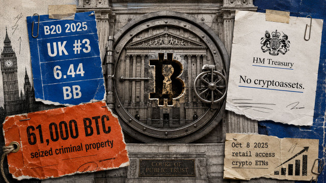 The UK now ranks 3rd in global Bitcoin adoption, but court rules mean it can't keep its 60,000 BTC as a reserve