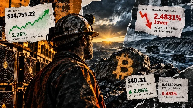 Bitcoin's $84K rally isn't saving miners as difficulty signals already flash caution
