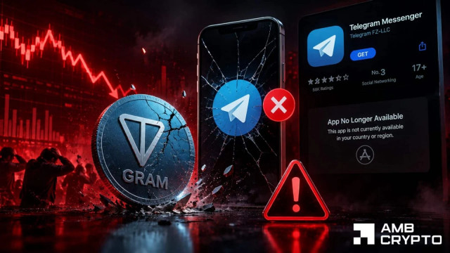 GRAM falls to $1.29 as Telegram disappears from Apple App Store: Fear triggers sell-off