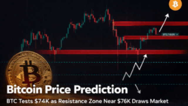 Bitcoin Price Prediction: BTC Tests $74K as Resistance Near $76K Draws Market Attention