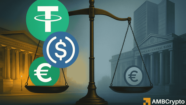 Featured image for article: Euro stablecoins stuck at €395M as ECB report shows Europe falling behind