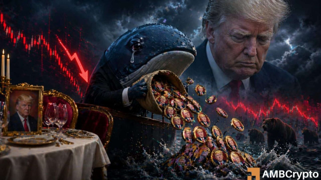 TRUMP whale dumps 2.2 mln tokens at a $398K loss: Price struggles below $3