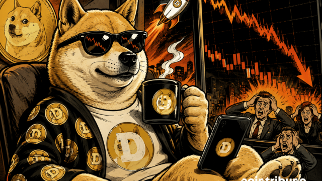 The official Dogecoin account reacts with humor to the crypto market correction