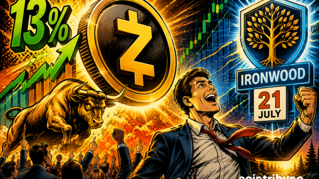 Zcash climbs 13 % ahead of July 21 Ironwood upgrade