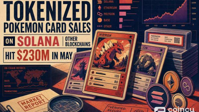 Der Verkauf von tokenisierten Pokémon-Karten auf Solana und anderen Blockchains erreichte im Mai 230 Millionen US-Dollar