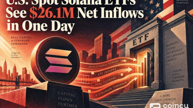U.S. Spot Solana ETFs See $26.1M Net Inflows in One Day