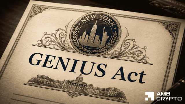 뉴욕은 GENIUS 시대 스테이블코인의 청사진 규제 기관으로 자리매김했습니다.