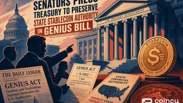 Los senadores presionan al Tesoro para preservar la autoridad estatal de las monedas estables en el proyecto de ley GENIUS