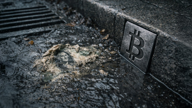 Take away the violent weekends and Bitcoin's bull run is still alive while the dollar continues to fall