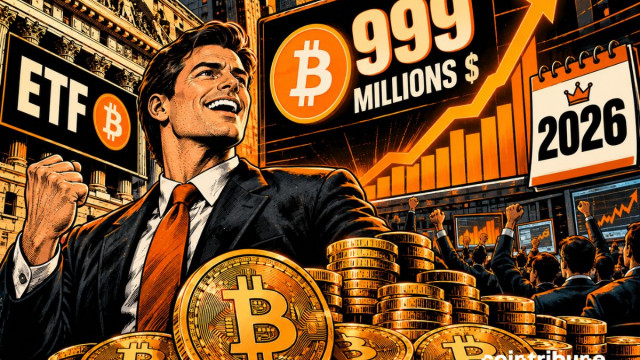 999 Million Dollars are Collected by Bitcoin ETFs, a Record for 2026