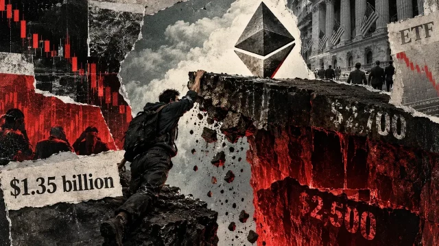 Ethereum falls 6%, leaving $1.35 billion in long bets at risk of liquidation