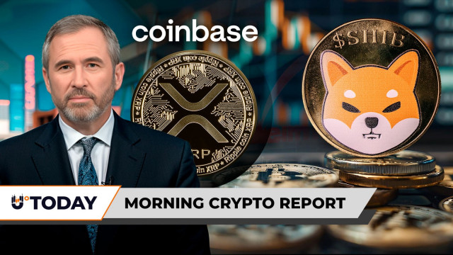 Morning Crypto Report: Ripple CEO Forces XRP Reality Check for Coinbase, Shiba Inu (SHIB) Soars 5%: Fakeout Next? $444 Million in Bitcoin Land on Binance