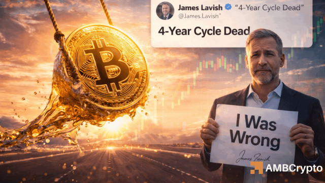 ‘I was wrong' about Bitcoin's 4-year cycle, expert James Lavish admits