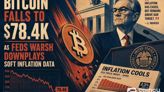 Bitcoin Falls to $78.4K as Fed's Warsh Downplays Soft Inflation Data