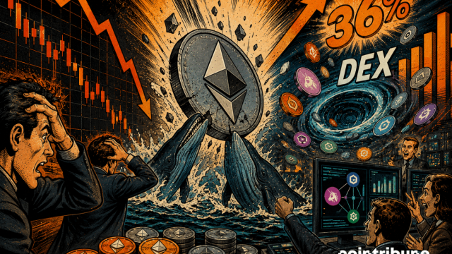 Ethereum's drop is matched by a surge in DEX activity
