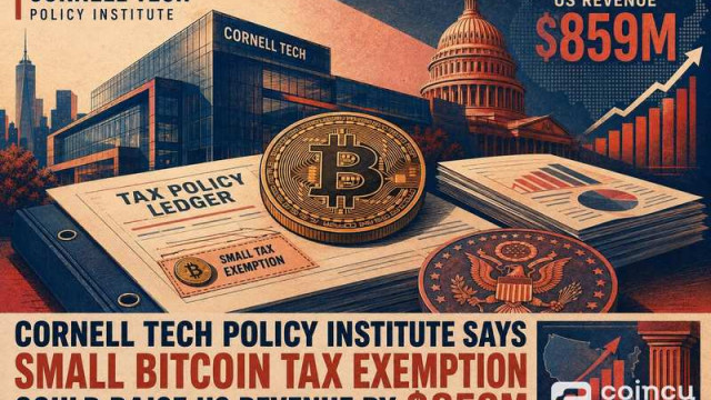 Cornell Tech Policy Institute Says Small Bitcoin Tax Exemption Could Raise US Revenue by $859M