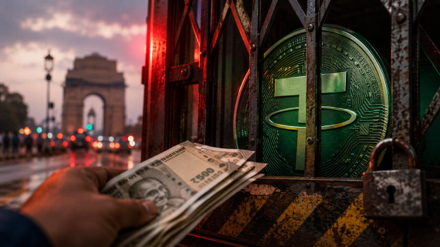 Tether trades 8.5% above India's dollar rate as policy pressure hits USDT access