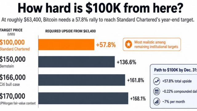 Die Wall Street sagt immer noch, dass Bitcoin die 100.000-Dollar-Marke erreichen kann, der Markt beginnt jedoch daran zu zweifeln
