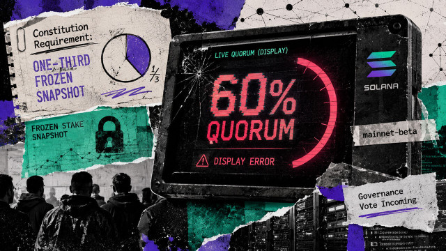 Solana's first governance vote nears with a live 60% quorum display error
