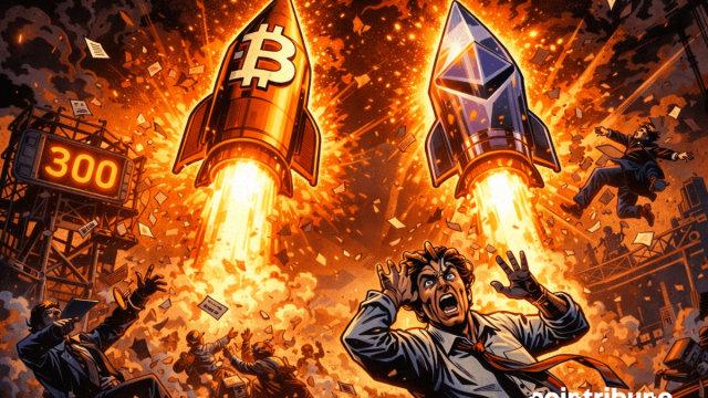 Carnage on shorts, 300 million dollars wiped out by Bitcoin and Ether