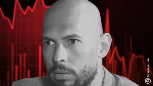 Andrew Tate loses about $95,478 on a leveraged Bitcoin long