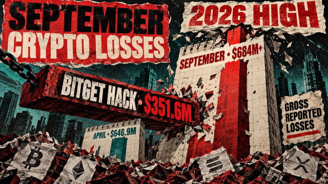 Bitget's $351.6 million hack pushes September crypto losses to 2026 high