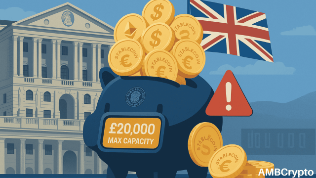Featured image for article: Bank of England caps individual stablecoin holdings at £20,000!