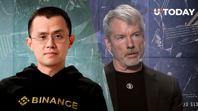 Featured image for article: CZ Meets Michael Saylor in Person for the First Time