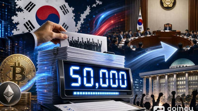 한국 암호화폐 세금 청원서 50,000건 돌파, 위원회로 이동