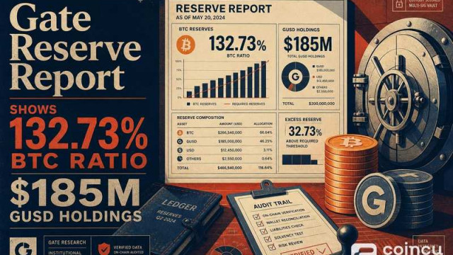 Gate Reserve Report Shows 132.73% BTC Ratio, $185M GUSD Holdings