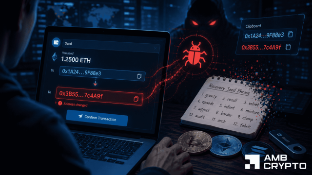 Microsoft avverte che il nuovo malware "Crypto Clipper" può rubare frasi seed e dirottare i trasferimenti di portafoglio