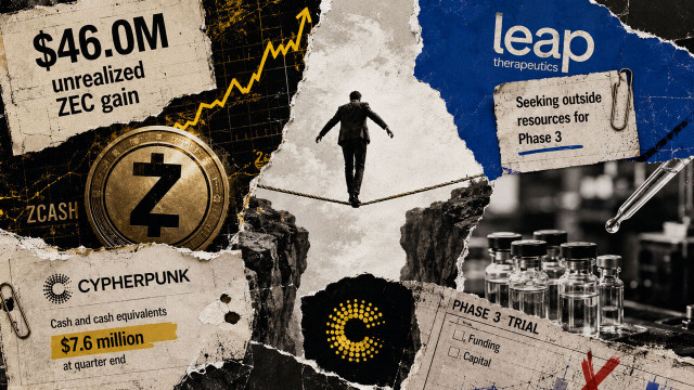 Cypherpunk secures a $46M Zcash gain and turns a $4.7M operating loss into $39.4M profit