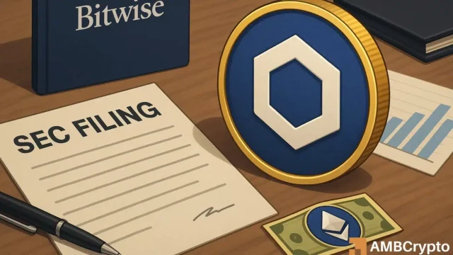 LINK sees 5% hike after Bitwise bets big on Chainlink with new ETF filing
