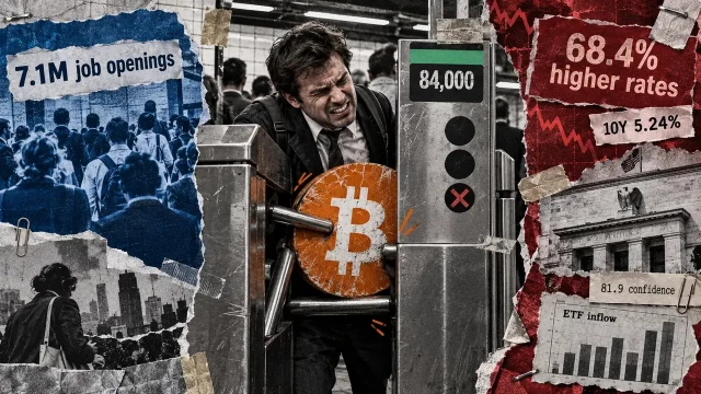 Bitcoin drops to $82,000 on US data, and inflation fear is blamed