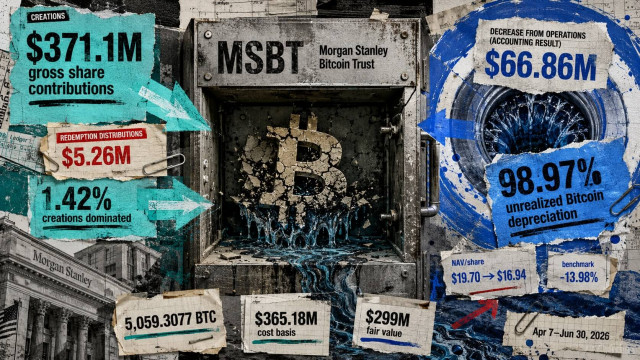 Morgan Stanley's Bitcoin ETF drew $371 million of share contributions while Bitcoin erased $66.8 million