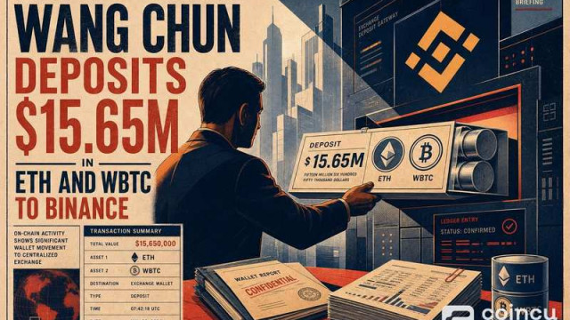 Wang Chun Deposits $15.65 Million in ETH and WBTC to Binance