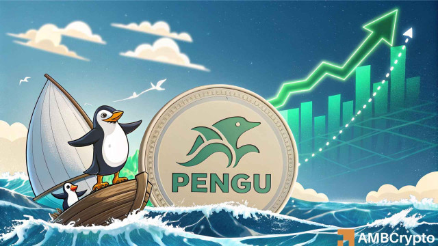 PENGU soars 18% after OpenSea partnership: Is $0.04 next?