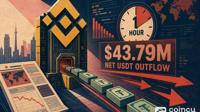 Binance Records $43.79M in Net USDT Outflows Over One Hour