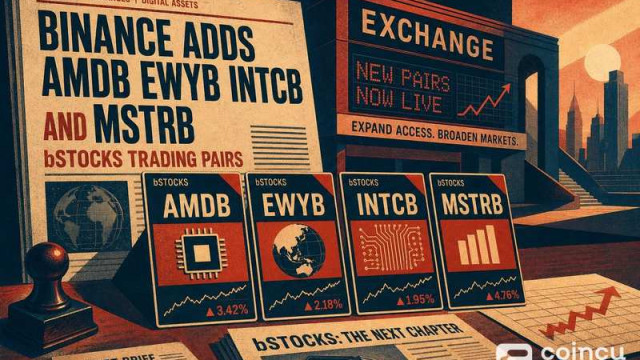 Binance agrega pares comerciales de acciones AMDB, EWYB, INTCB y MSTRB