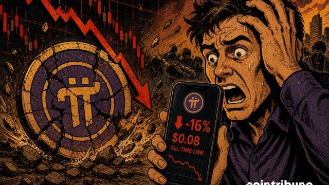 Pi Network Crashes 16% to Record Low, Now Sits at $0.08 — 103M Token Unlock Looms