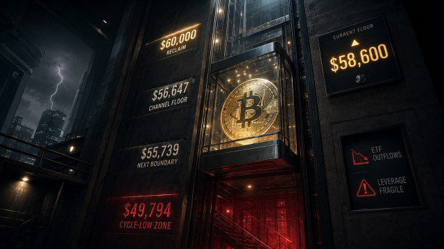 Bitcoin's $57K slide puts my $49K cycle-low thesis in play unless bulls reclaim $60K