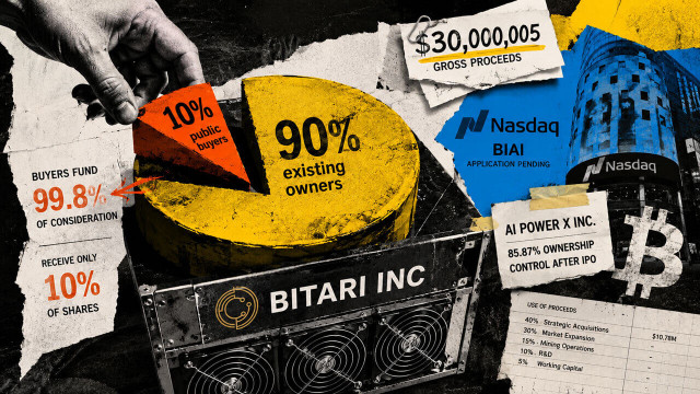 Bitcoin miner IPO demands 99.8% of funds from public buyers while handing them just 10% equity