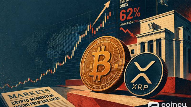 Bitcoin Above $77,500 as XRP Leads Majors, Fed Hike Odds Fall to 62%
