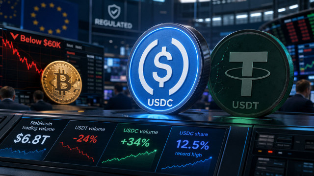 Bitcoin's 14% Q2 drop came as stablecoin market contracts for first time since 2023