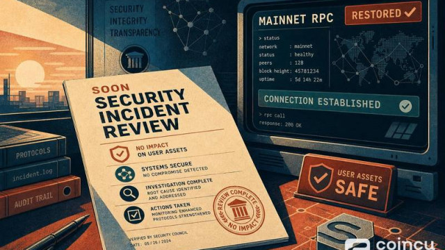 SOON Security Incident Review Finds No Impact on User Assets, Mainnet RPC Restored