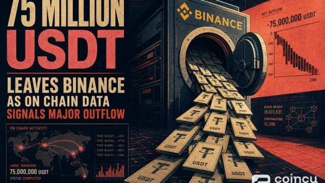 75 Million USDT Leaves Binance as On-Chain Data Signals Major Outflow